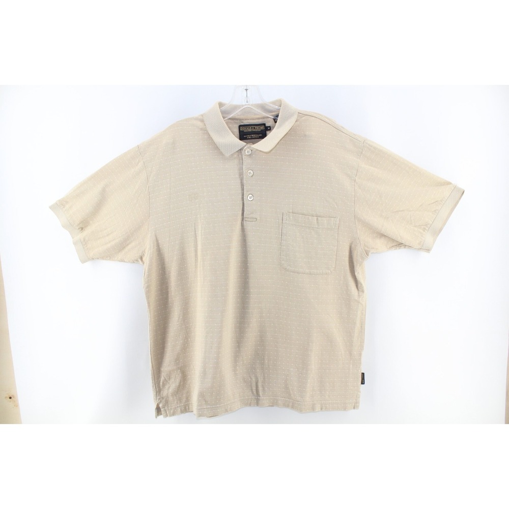 Donald‎ J. Trump Men Tan 100% Pima Cotton Polo Shirt Sz Medium M Short Sleeve